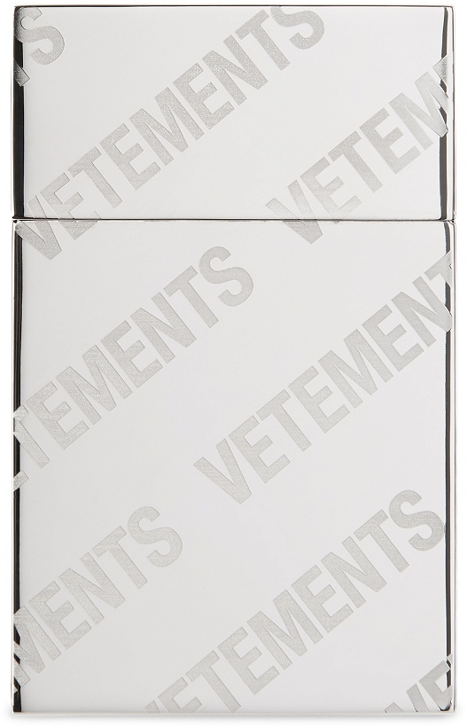 Photo: VETEMENTS Silver Monogram Cigarette Case