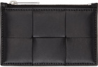 Bottega Veneta Black Intreccio Card Holder