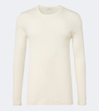 Lemaire Ribbed-knit cotton T-shirt
