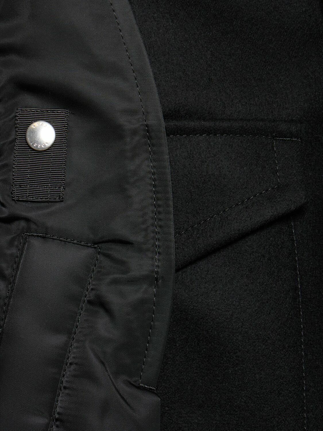 SACAI Wool Melton & Nylon Twill Jacket Sacai