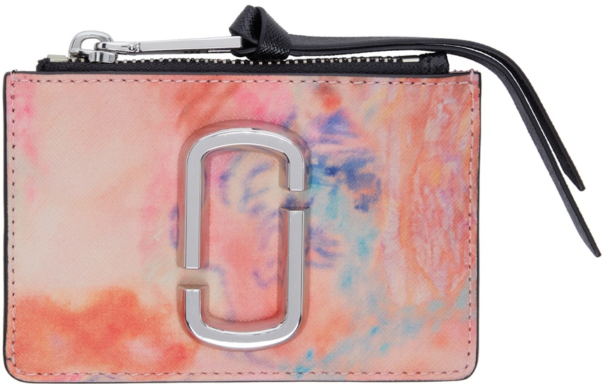 Photo: Marc Jacobs Pink Watercolor 'The Snapshot' Top-Zip Card Holder