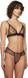 Le Petit Trou Black Embroidered Bra