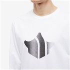 Maharishi Men's Long Sleeve Pointillist Logo T-Shirt in White