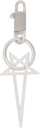 Rick Owens Silver Concordians Pentagram Keychain