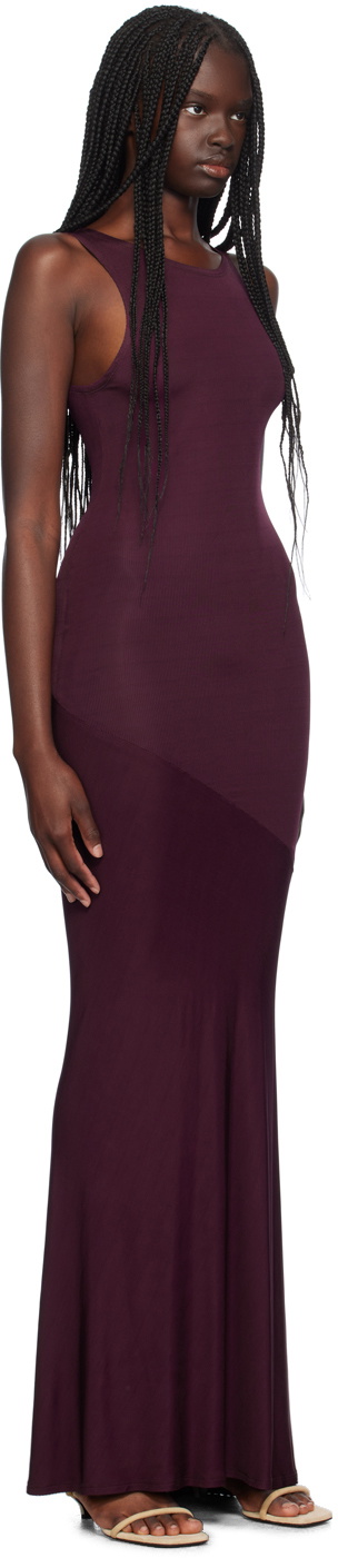Atlein Purple Bias-Cut Maxi Dress