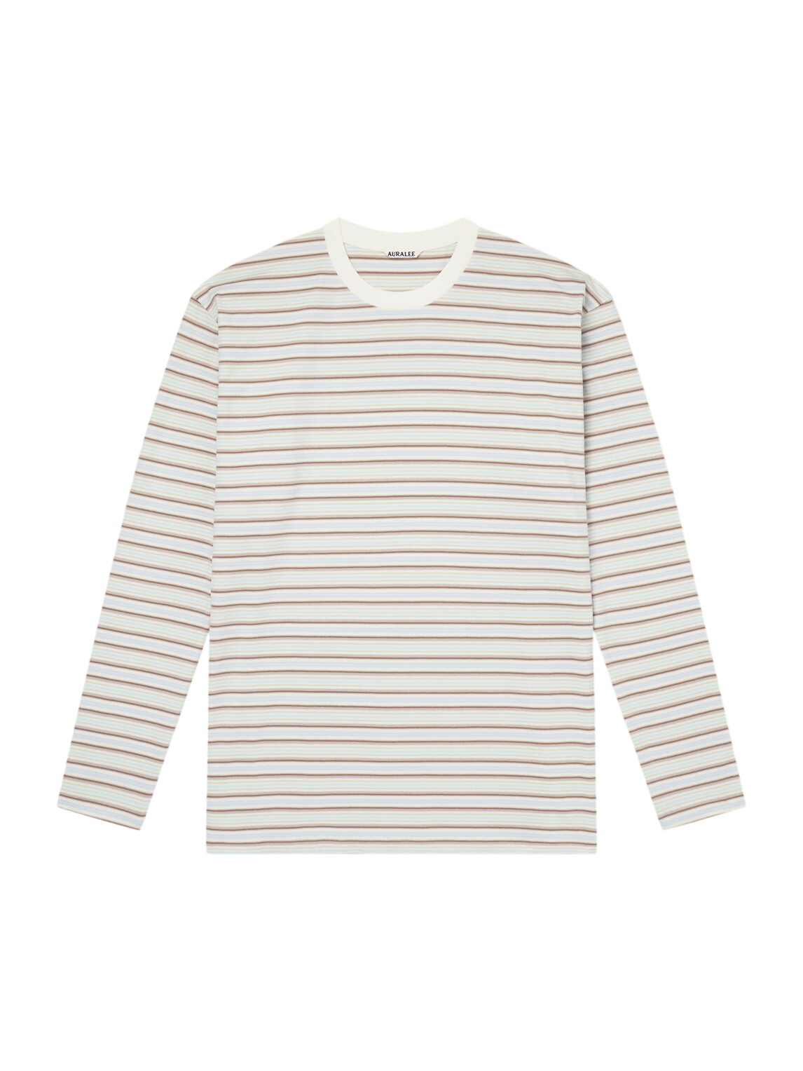 Auralee Men's Super Soft Wool Jersey T-Shirt in Dark Brown Auralee