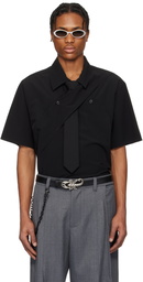 NULLUS Black Seersucker Polo