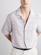 Eleventy - Striped Linen Shirt - Gray