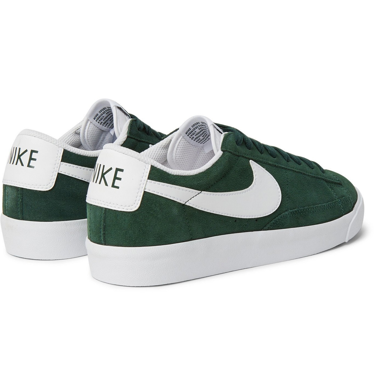 NIKE - Low Leather-Trimmed Suede Sneakers Green