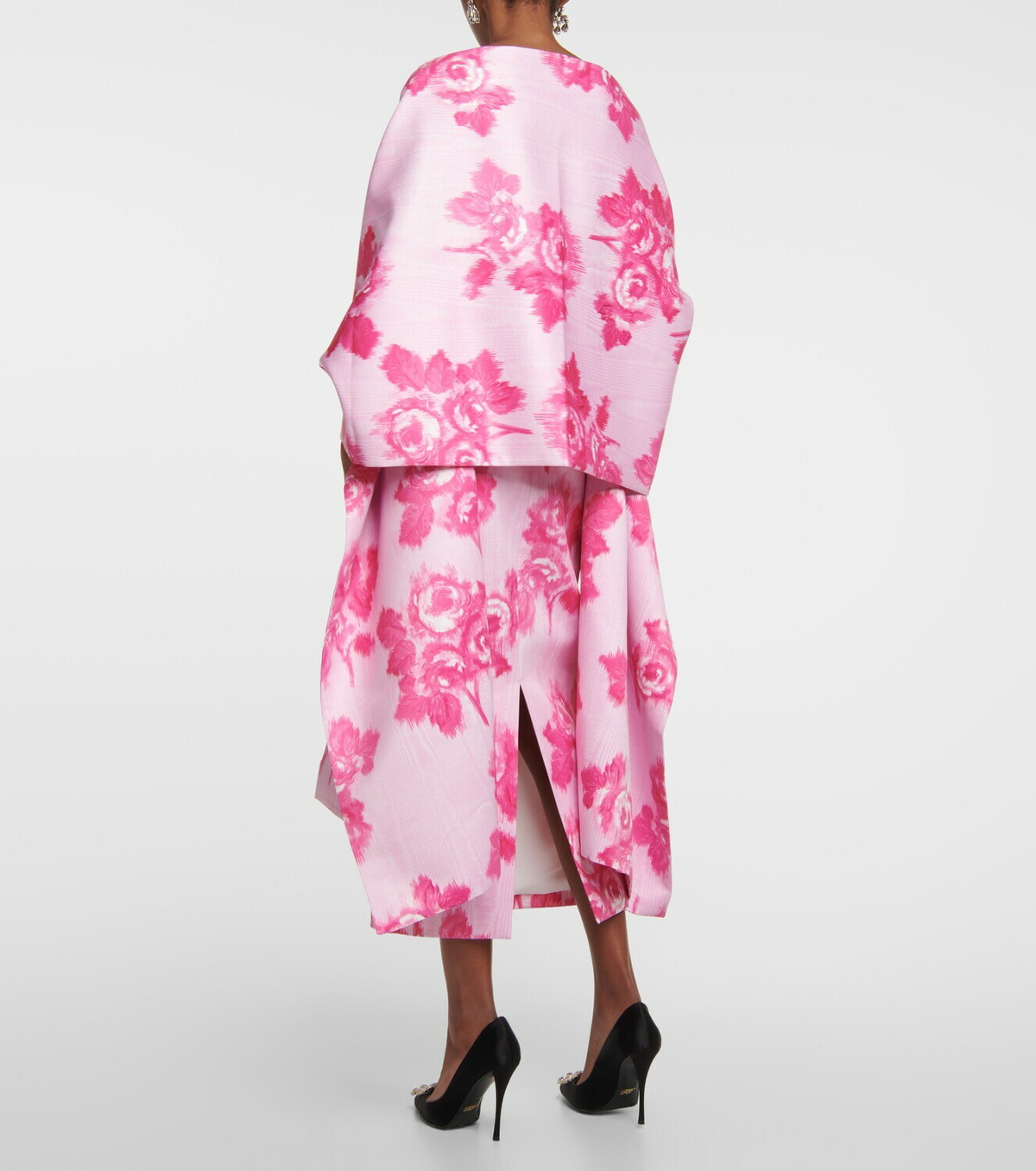 Emilia Wickstead Floral taffeta faille scarf