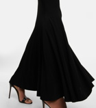 Norma Kamali Off-shoulder fishtail gown