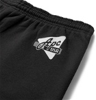 A.P.C. - Adam Slim-Fit Tapered Logo-Print Loopback Cotton-Jersey Sweatpants - Black