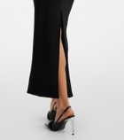 Courrèges One-shoulder crêpe maxi dress