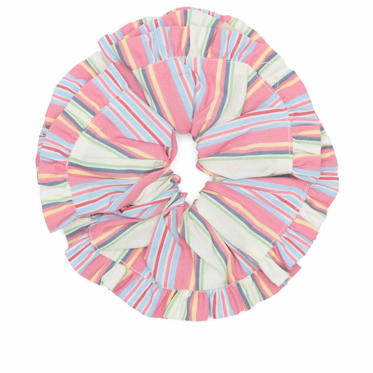 Damson Madder Women's Frill Edge Scrunchie in Pink 