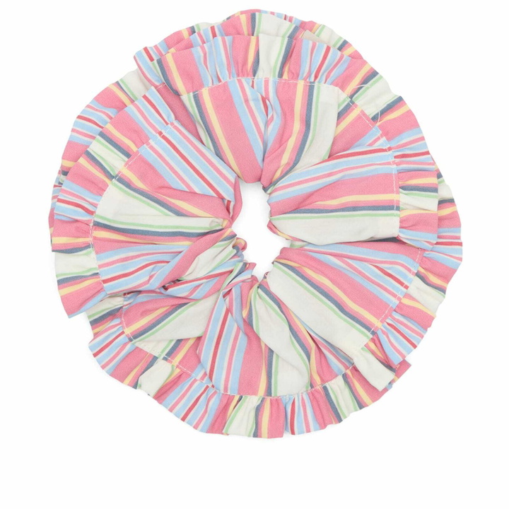 Photo: Damson Madder Women's Frill Edge Scrunchie in Pink 