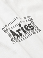 Aries - Temple Logo-Print Cotton-Jersey T-Shirt - White