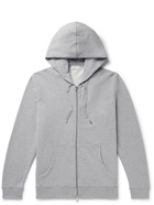 Sunspel - Cotton-Jersey Zip-Up Hoodie - Gray