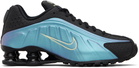 Nike Black & Blue Shox R4 Sneakers