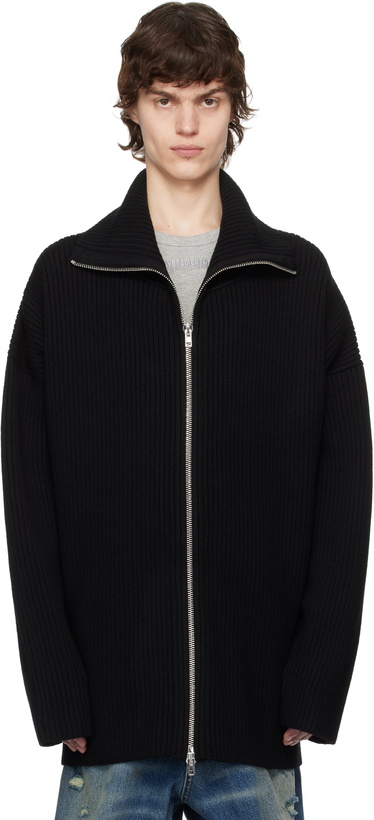 Photo: VETEMENTS Black Zip-Up Sweater
