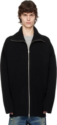 VETEMENTS Black Zip-Up Sweater