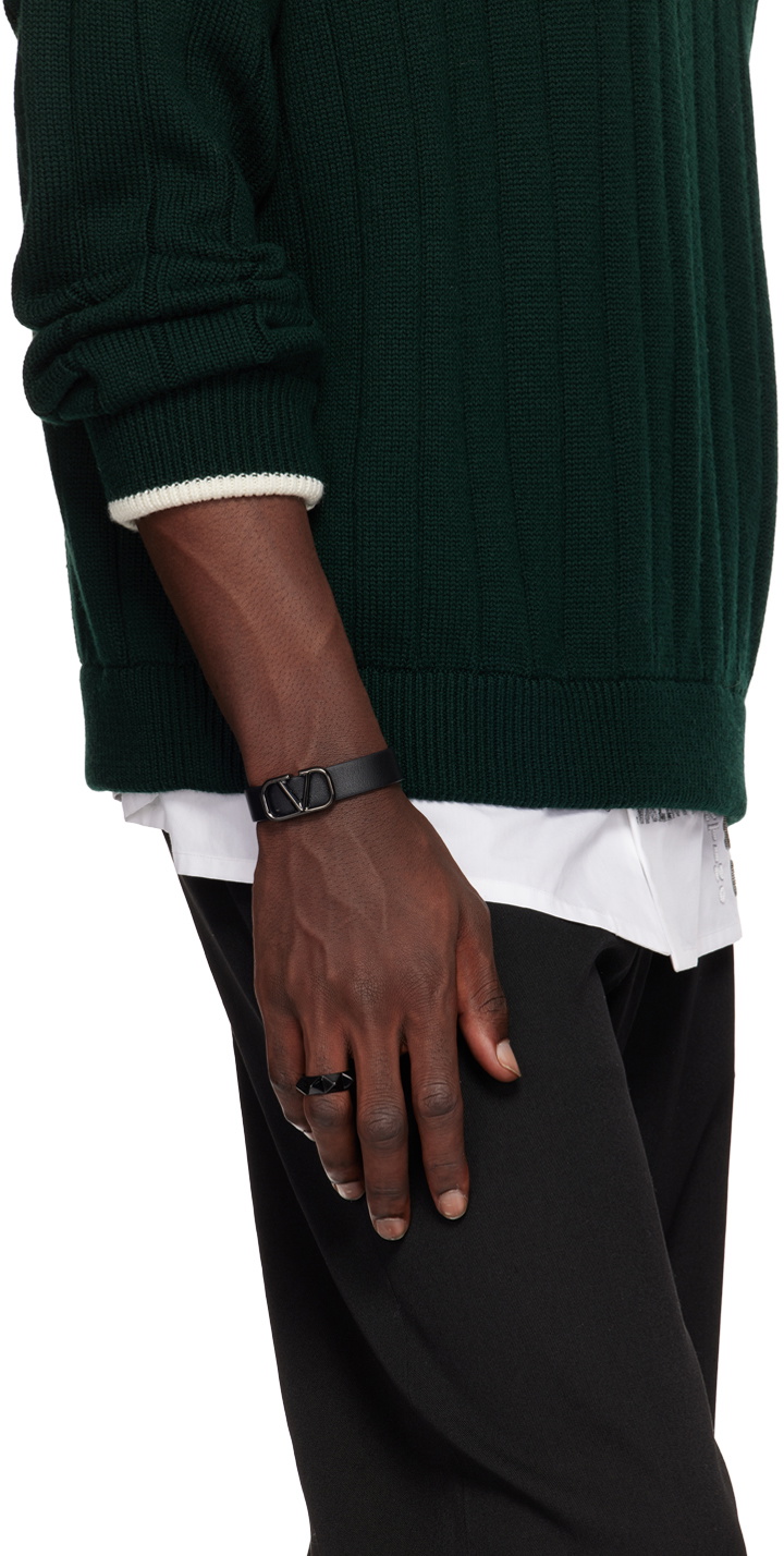 Valentino Garavani Black Rockstud Ring
