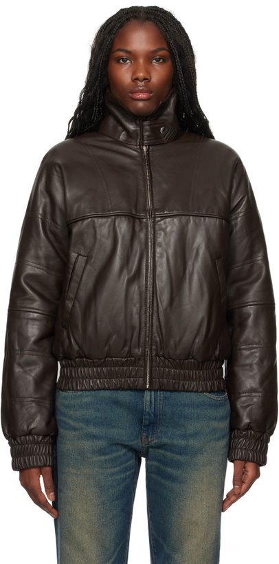 Photo: Gimaguas Brown Paula Leather Jacket