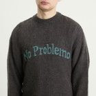 No Problemo Men's Waffle Knit Jumper in Charcoal