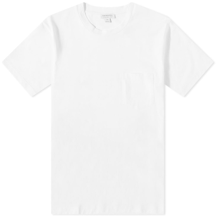 Photo: Sunspel Men's Riviera Pocket Crew Neck T-Shirt in White