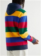 Polo Ralph Lauren - Logo-Embroidered Striped Cotton-Fleece Hoodie - Multi