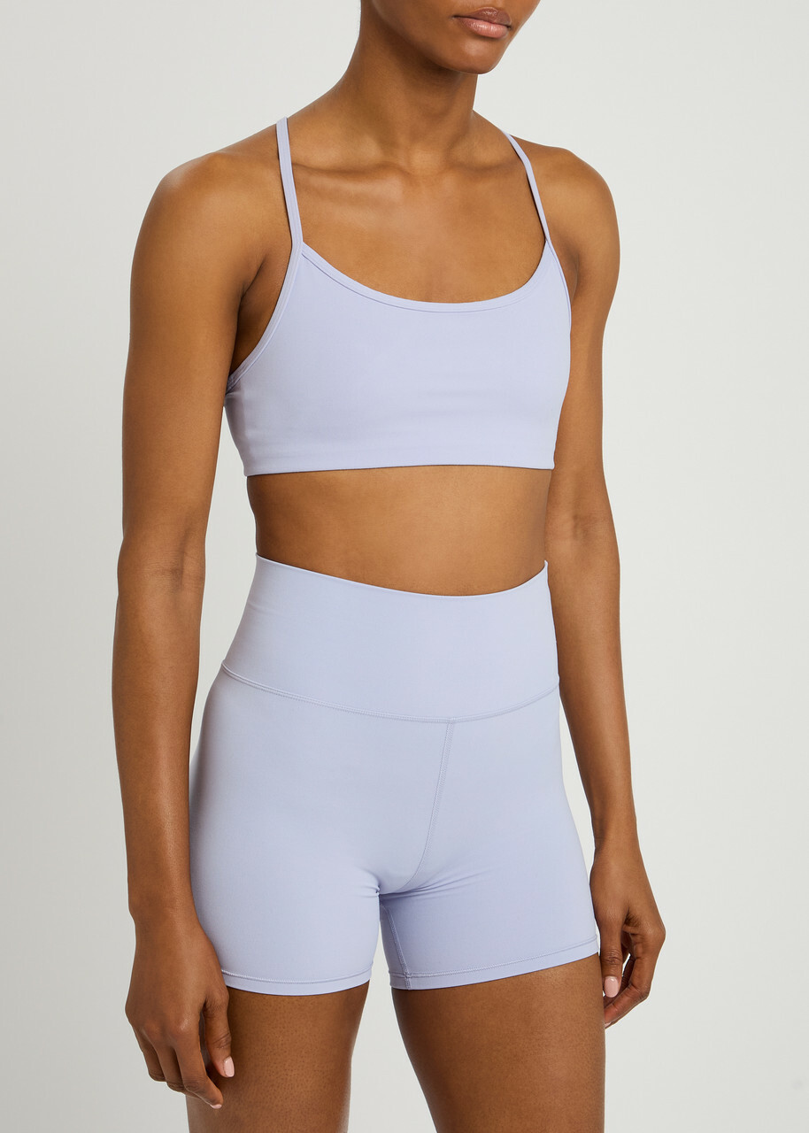 Vuori All The Feels Stretch-nylon Soft-cup bra Light Purple