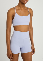 Vuori All The Feels Stretch-nylon Soft-cup bra Light Purple