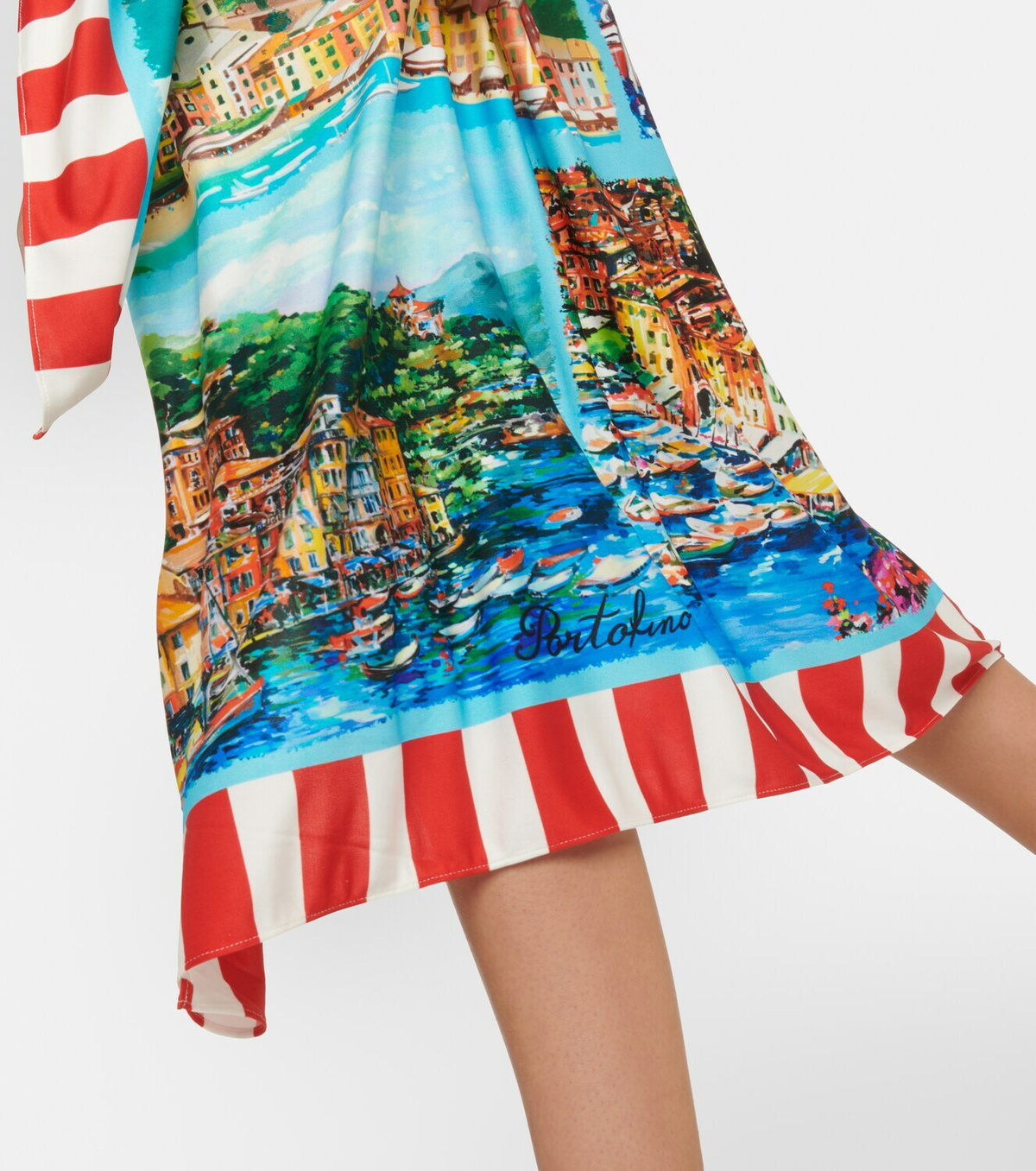 【Dolce&Gabbana】ポルトフィーノプリントシルクビーチ cover-up P00818364.jpg