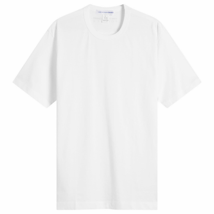 Photo: Comme des Garçons SHIRT Men's Cotton T-Shirt in White