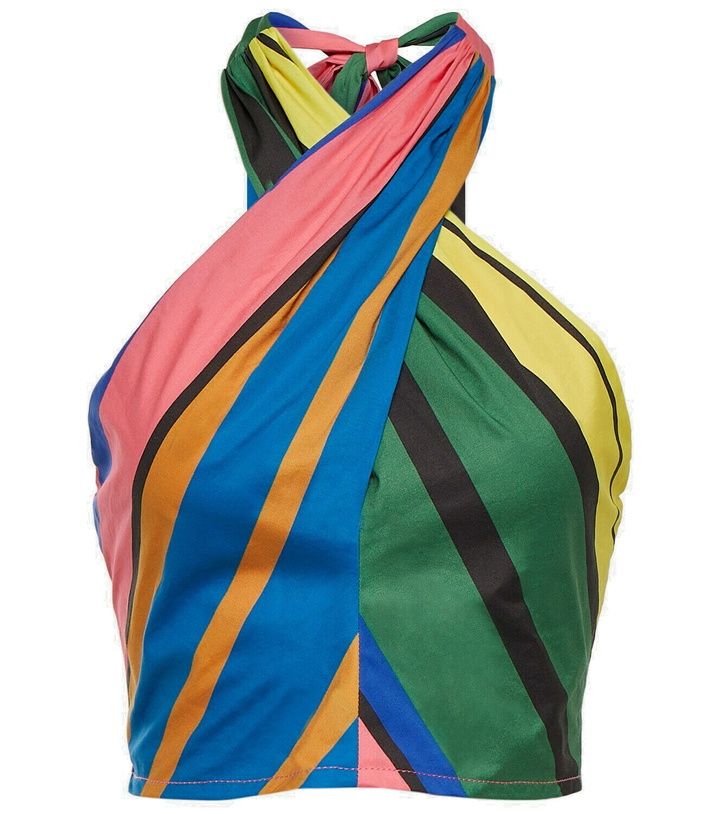 Photo: Staud Kai striped halterneck cotton top