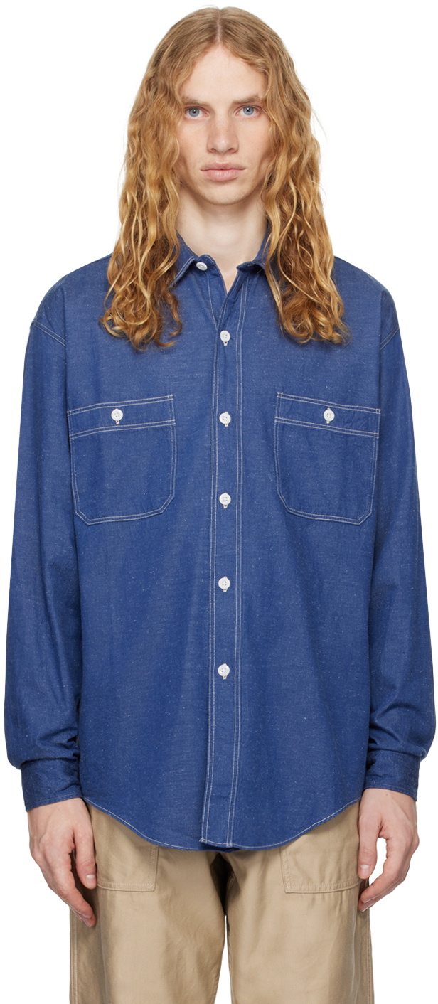 Blue Work Shirt by KAPTAIN SUNSHINE on Sale