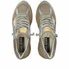 Golden Goose Men's Running Dad Sneakers in Taupe/Silver/White