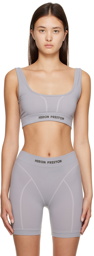 Heron Preston Gray Active Bra