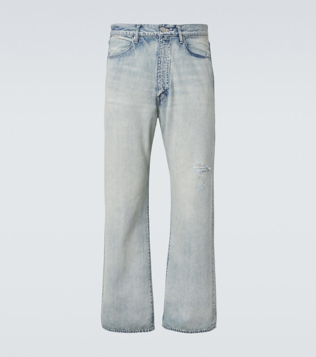 Auralee Faded straight jeans