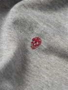 McQueen - Logo-Embroidered Wool Sweater - Gray