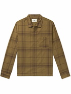 Folk - Patch Checked Cotton Shirt - Brown