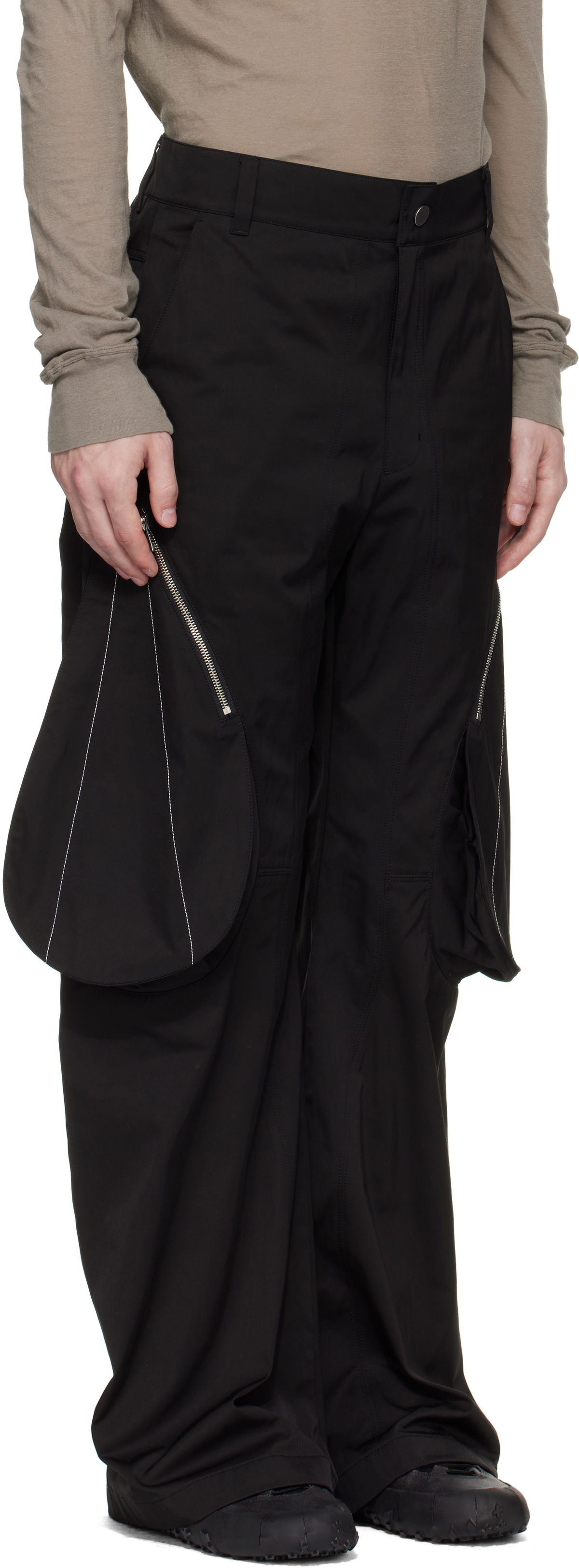 FFFPOSTALSERVICE Black Tear Drop Cargo Pants