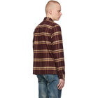 John Elliott Burgundy Check Sly Shirt