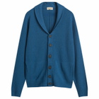 John Smedley Men's Rockford Cashmere Shawl Collar Cardigan in Seaway