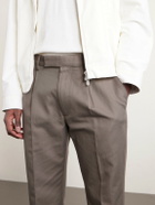 Zegna - Cotton and Linen-Blend Trousers - Green