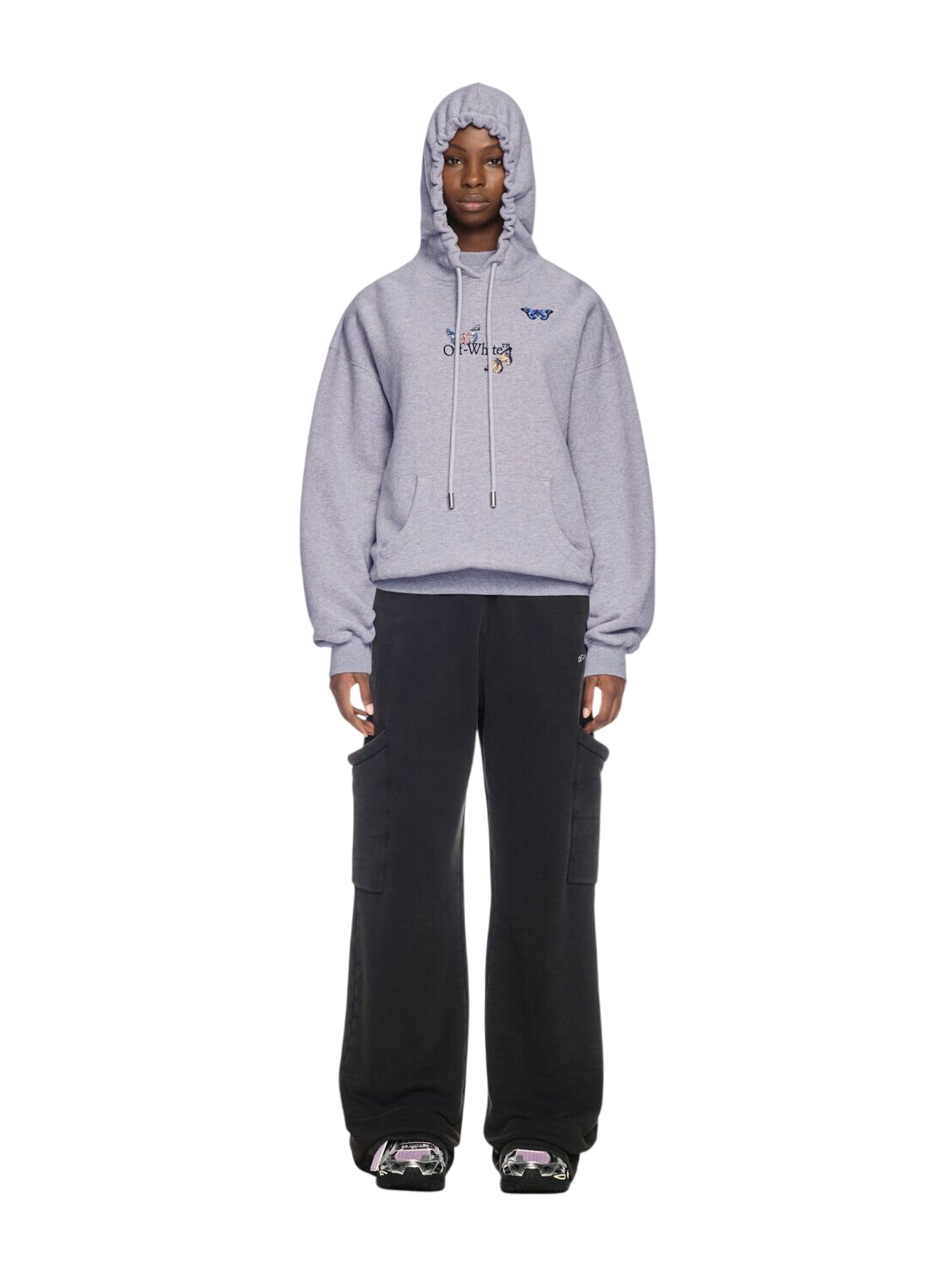 Off-White SSENSE Exclusive Pink Diagonal Cherry Hoodie Off-White