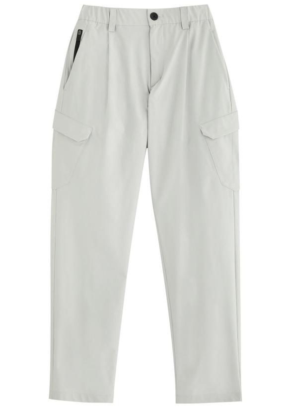 Photo: Herno Shell Cargo Trousers Light Grey