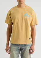 Evisu Godhead Daicock Printed Cotton T-shirt Beige
