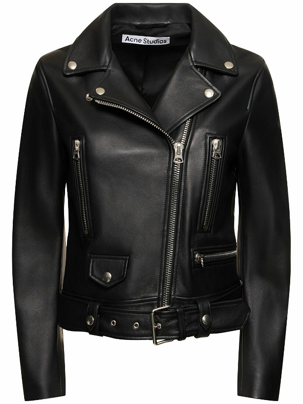 Photo: ACNE STUDIOS - Belted Leather Biker Jacket