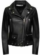 ACNE STUDIOS - Belted Leather Biker Jacket