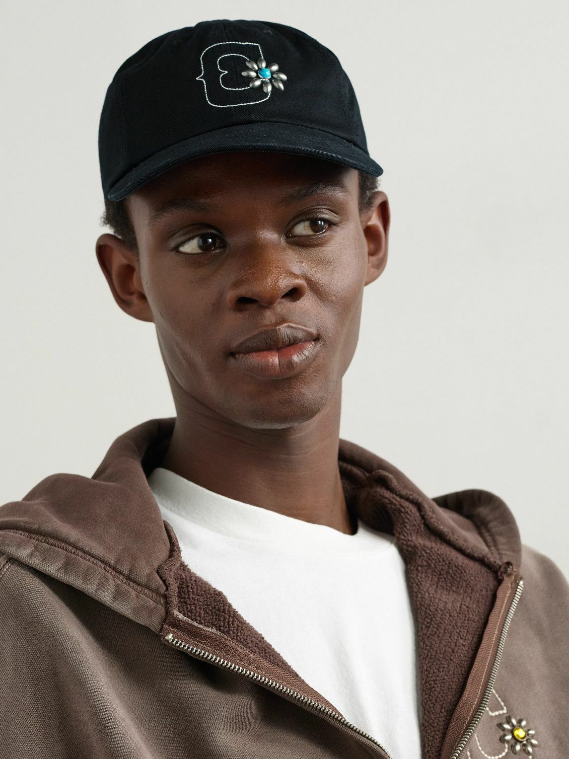 Cherry Los Angeles - Logo-Embroidered Embellished Cotton-Twill Baseball Cap